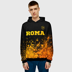 Толстовка-худи мужская Roma - gold gradient посередине, цвет: 3D-черный — фото 2