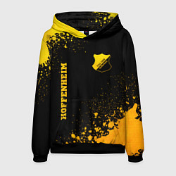 Толстовка-худи мужская Hoffenheim - gold gradient вертикально, цвет: 3D-черный