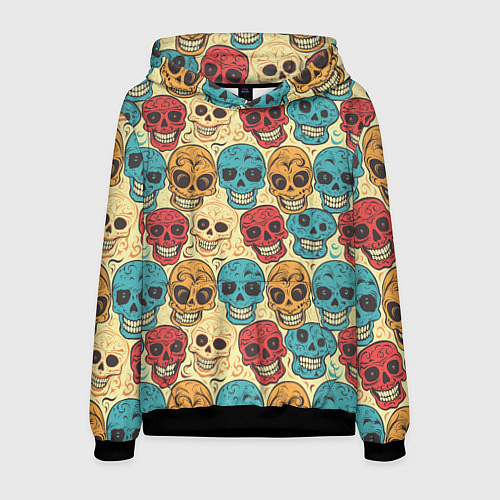 Мужская толстовка День мёртвых / 3D-Черный – фото 1
