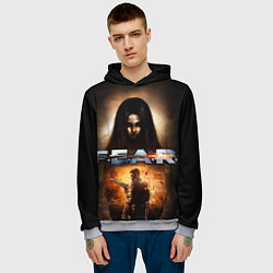 Толстовка-худи мужская FEAR - project origin, цвет: 3D-меланж — фото 2