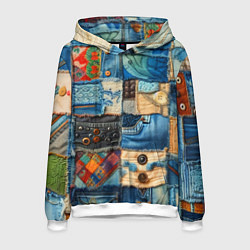 Мужская толстовка Vanguard denim patchwork - ai art