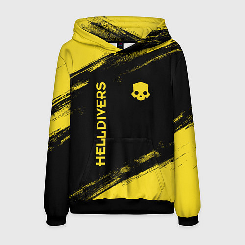 Мужская толстовка Helldivers: Skull Logo / 3D-Черный – фото 1