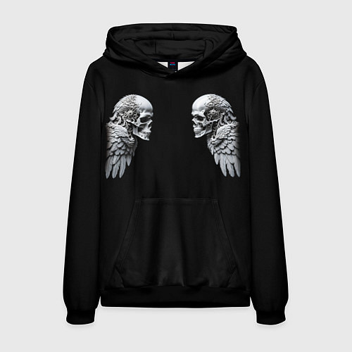 Мужская толстовка Skulls and Wings Mechanic / 3D-Черный – фото 1