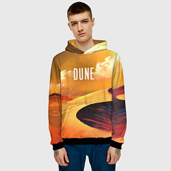 Толстовка-худи мужская Dune - sands, цвет: 3D-черный — фото 2
