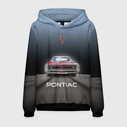 Толстовка-худи мужская Американский масл-кар Pontiac GTO, цвет: 3D-черный