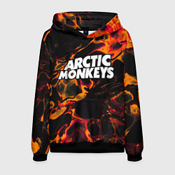 Толстовка-худи мужская Arctic Monkeys red lava, цвет: 3D-черный