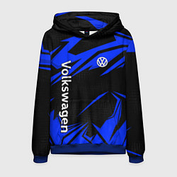 Толстовка-худи мужская Volkswagen - blue stripes, цвет: 3D-синий