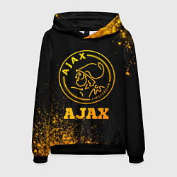 Толстовка-худи мужская Ajax - gold gradient, цвет: 3D-черный