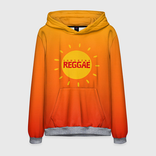 Мужская толстовка Orange sunshine reggae / 3D-Меланж – фото 1