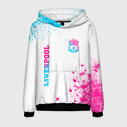 Мужская толстовка Liverpool neon gradient style вертикально