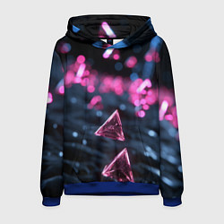 Толстовка-худи мужская Абстрактный космос фантастика, цвет: 3D-синий