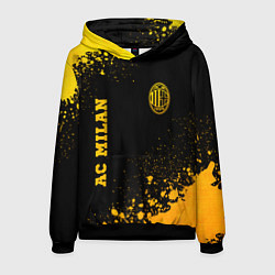 Толстовка-худи мужская AC Milan - gold gradient вертикально, цвет: 3D-черный