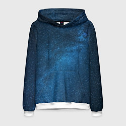 Толстовка-худи мужская Космическая вселенная млечный путь, цвет: 3D-белый