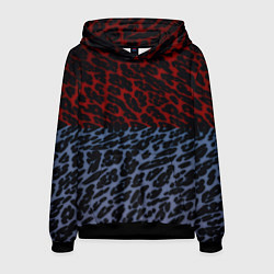 Толстовка-худи мужская Леопардовый стиль текстура, цвет: 3D-черный