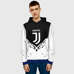 Толстовка-худи мужская Juventus sport geometry fc club, цвет: 3D-синий — фото 2