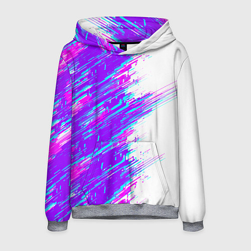 Мужская толстовка Neon glitch / 3D-Меланж – фото 1