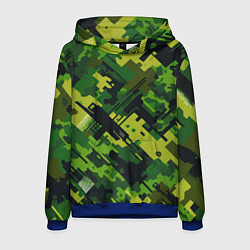 Толстовка-худи мужская Camouflage - pattern ai art, цвет: 3D-синий