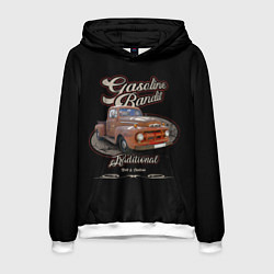 Толстовка-худи мужская Хот-род в стиле rat Gasoline Bandit, цвет: 3D-белый
