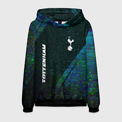 Толстовка-худи мужская Tottenham glitch blue, цвет: 3D-черный