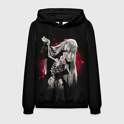 Толстовка-худи мужская Темный дворецкий Гробовщик танцует со скелетом, цвет: 3D-черный