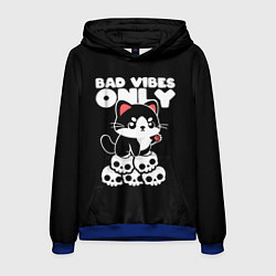 Толстовка-худи мужская Кот - только плохие предчувствия, цвет: 3D-синий