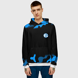 Толстовка-худи мужская Schalke 04 fc camo, цвет: 3D-белый — фото 2