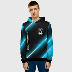 Толстовка-худи мужская Galatasaray неоновые лампы, цвет: 3D-черный — фото 2