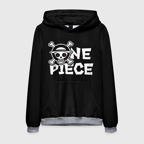 Мужская толстовка One piece - emblem / 3D-Меланж – фото 1