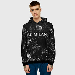 Толстовка-худи мужская AC Milan black ice, цвет: 3D-черный — фото 2