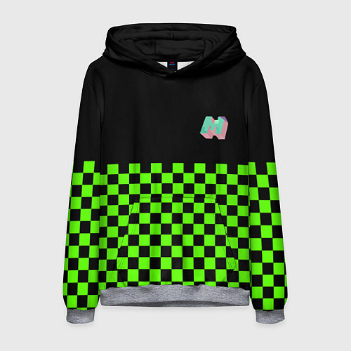 Мужская толстовка Minecraft клетка / 3D-Меланж – фото 1