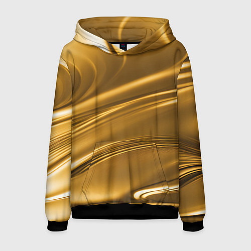Мужская толстовка Золотой сплав абстрактная текстура / 3D-Черный – фото 1