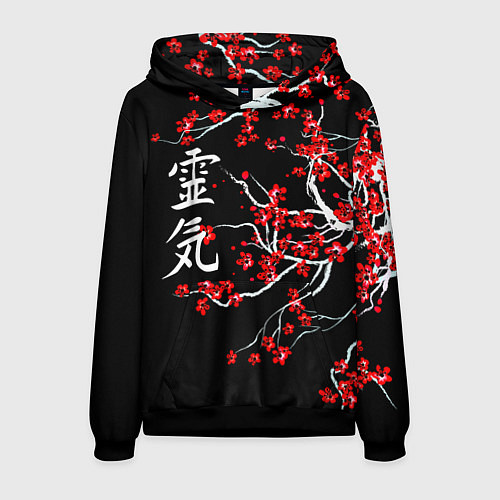 Мужская толстовка Цветы сакуры / 3D-Черный – фото 1
