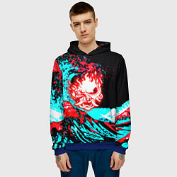 Толстовка-худи мужская Samurai steel game, цвет: 3D-синий — фото 2
