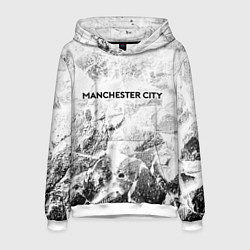 Толстовка-худи мужская Manchester City white graphite, цвет: 3D-белый