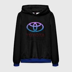 Толстовка-худи мужская Toyota neon steel, цвет: 3D-синий