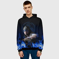 Толстовка-худи мужская Senua - Hellblade, цвет: 3D-черный — фото 2