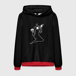 Толстовка-худи мужская Kizaru white logo, цвет: 3D-красный