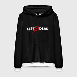 Толстовка-худи мужская Left 4 Dead logo, цвет: 3D-белый