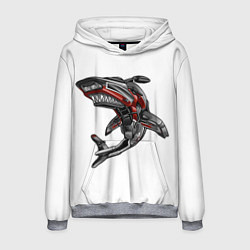 Толстовка-худи мужская Moto shark, цвет: 3D-меланж