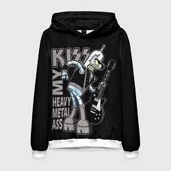 Толстовка-худи мужская Bender - kiss, цвет: 3D-белый