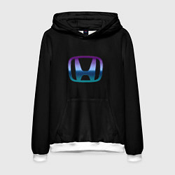 Толстовка-худи мужская Honda neon logo, цвет: 3D-белый