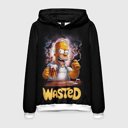 Толстовка-худи мужская Homer - wasted, цвет: 3D-белый