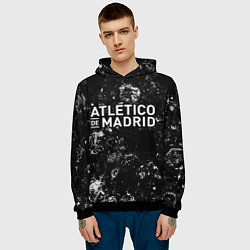 Толстовка-худи мужская Atletico Madrid black ice, цвет: 3D-черный — фото 2