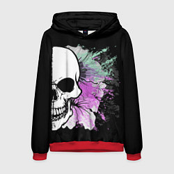 Толстовка-худи мужская Half a skull, цвет: 3D-красный