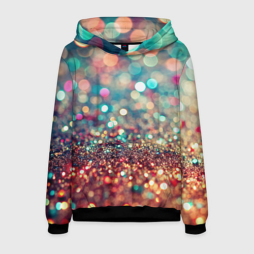 Мужская толстовка Блестяшки боке / 3D-Черный – фото 1