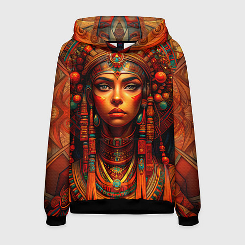 Мужская толстовка Русская красавица в кокошнике / 3D-Черный – фото 1