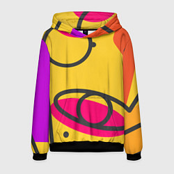 Толстовка-худи мужская Геометрия и цвет, цвет: 3D-черный