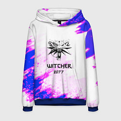 Толстовка-худи мужская The Witcher colors neon, цвет: 3D-синий