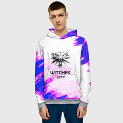 Толстовка-худи мужская The Witcher colors neon, цвет: 3D-меланж — фото 2