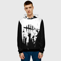 Толстовка-худи мужская Dead by daylight horror краски, цвет: 3D-черный — фото 2